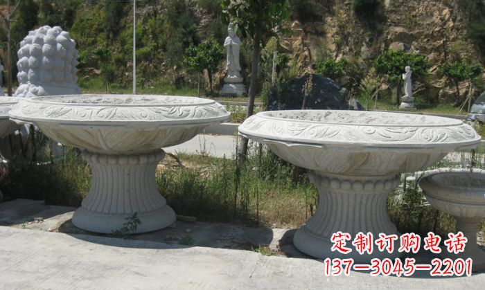 达州美轮美奂的大理石花盆雕塑
