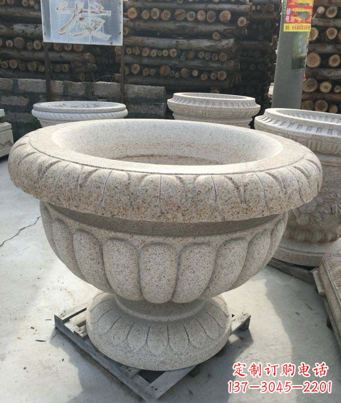 达州高质量大理石花盆石雕
