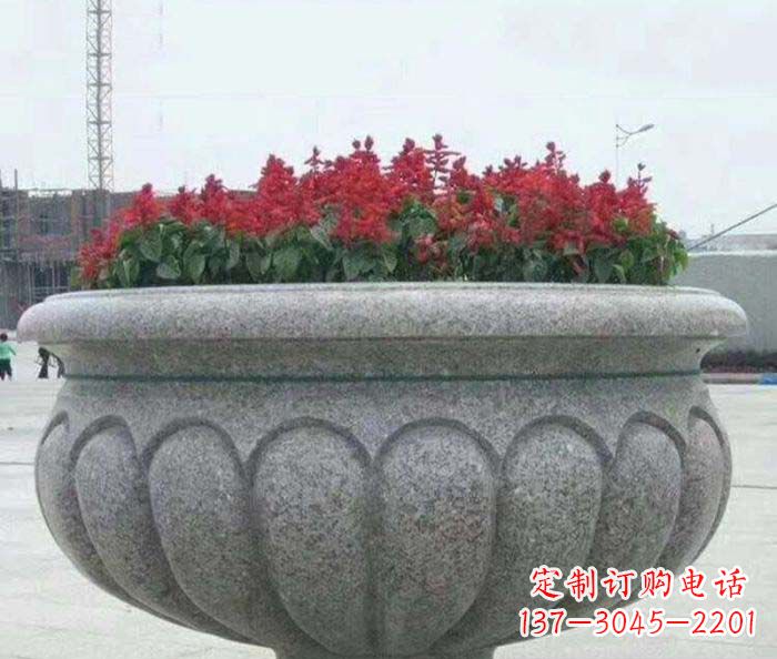 达州精美大理石花盆雕塑