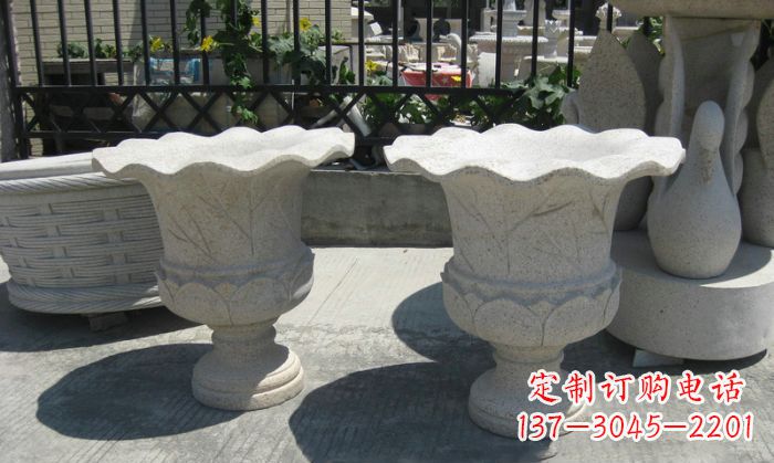 达州大理石花盆雕塑