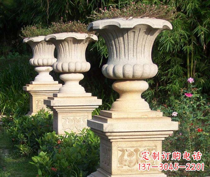 达州高质量大理石花盆石雕