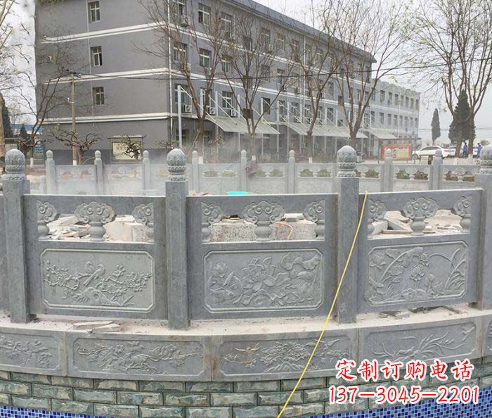 达州公园景观大理石栏板雕塑