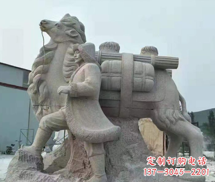达州精致精美的大理石骆驼石雕