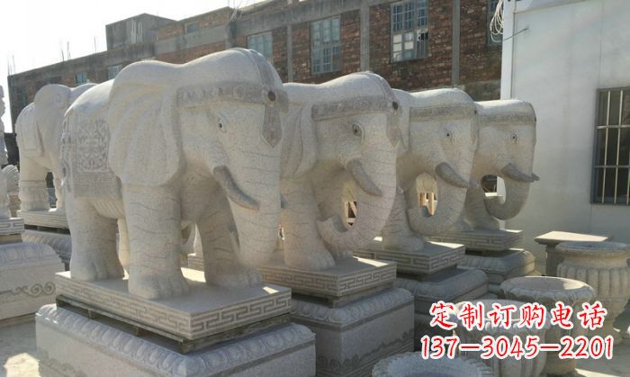 达州缅甸大理石缅甸大象雕塑
