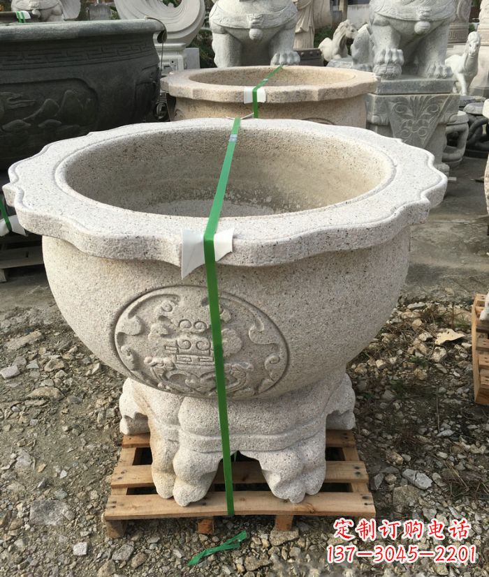 达州高品质大理石水缸雕塑