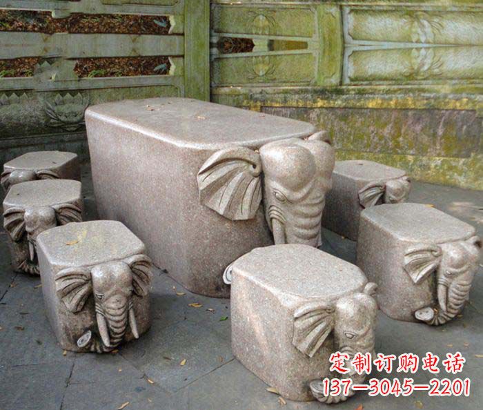 达州精美小象大理石雕塑