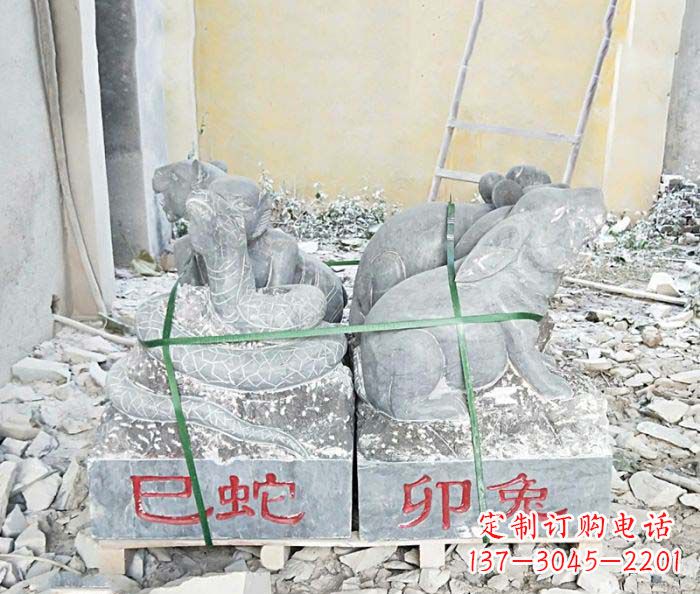 达州公园景观仿古12生肖石雕