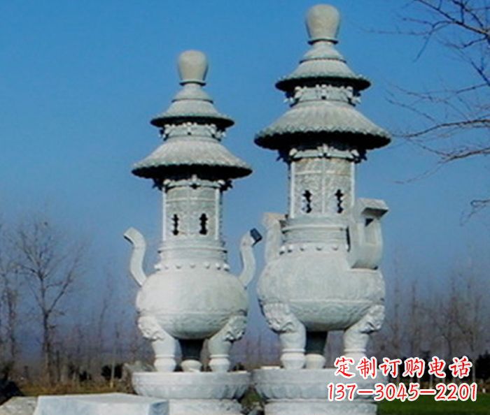 达州公园景观仿古石雕香炉