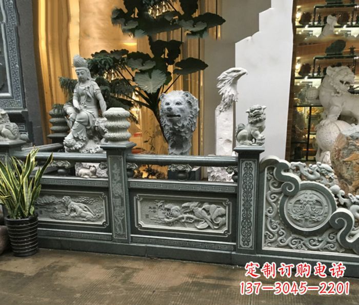 达州精美仿古石栏板雕塑