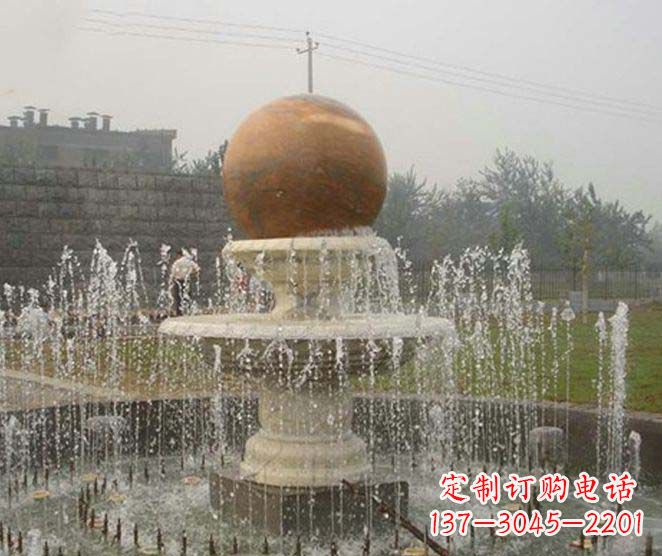 达州公园景观风水球喷泉石雕