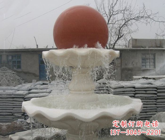 达州精美风水球石雕
