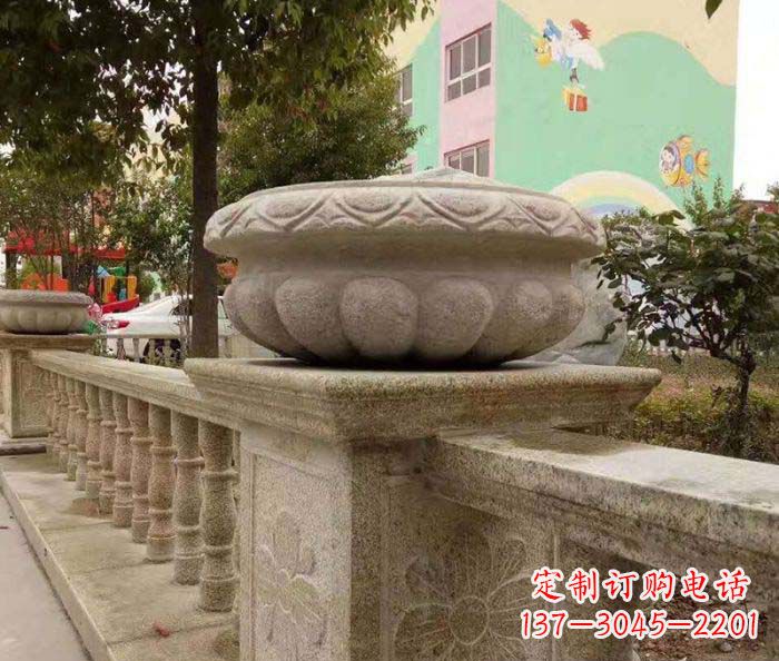 达州砂岩花盆雕塑