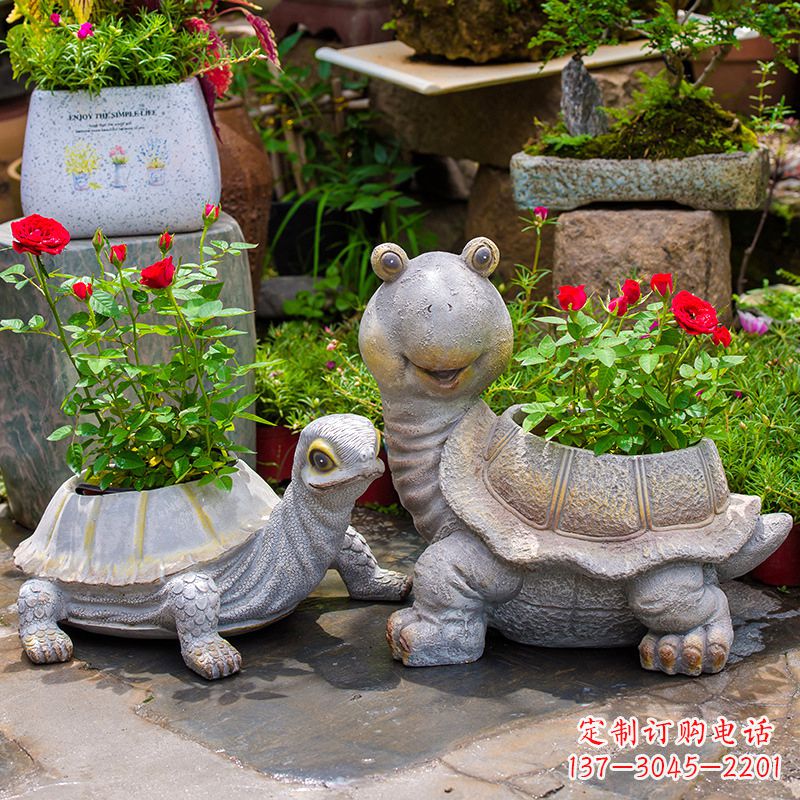 达州铸铁乌龟花盆雕塑