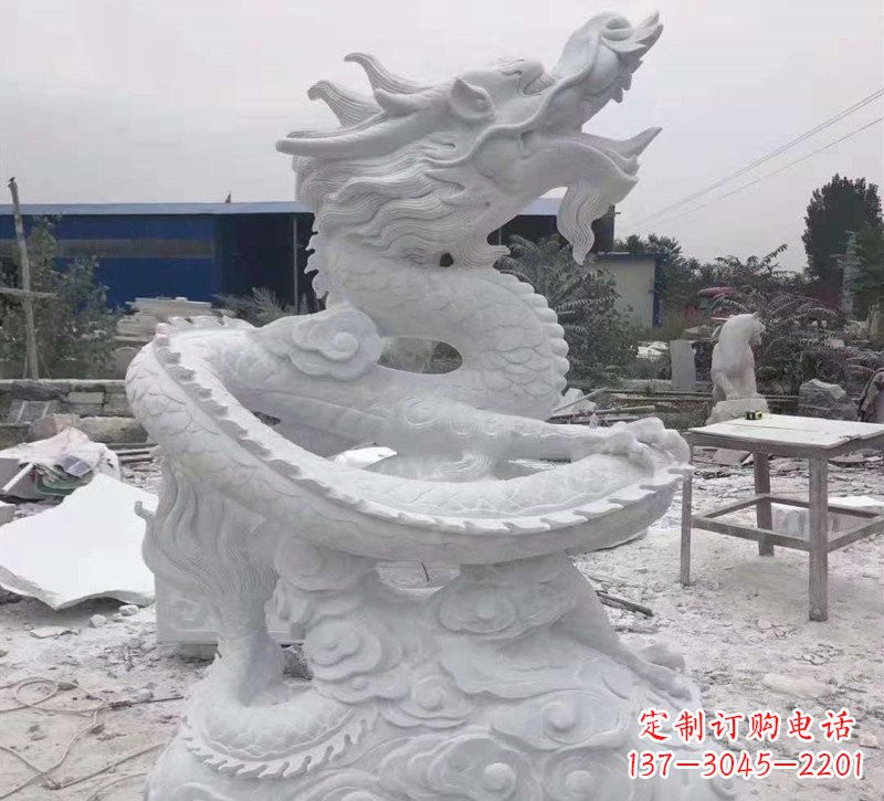 达州精美盘龙石雕塑