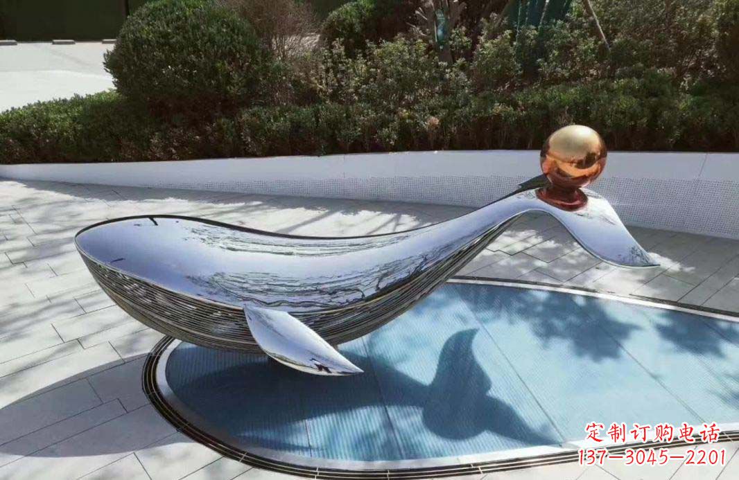 达州公园镜面不锈钢海豚雕塑