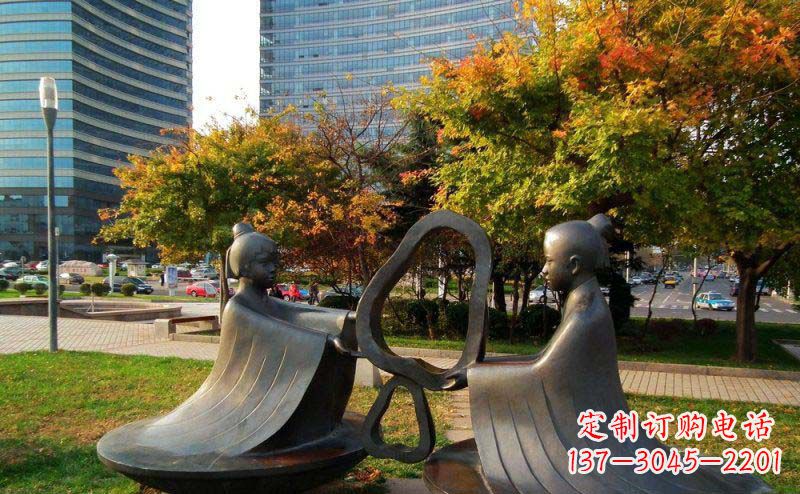 达州公园孔融让梨景观铜雕 (2)