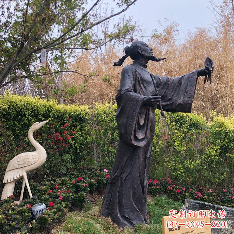 达州中领雕塑陶渊明铜雕像