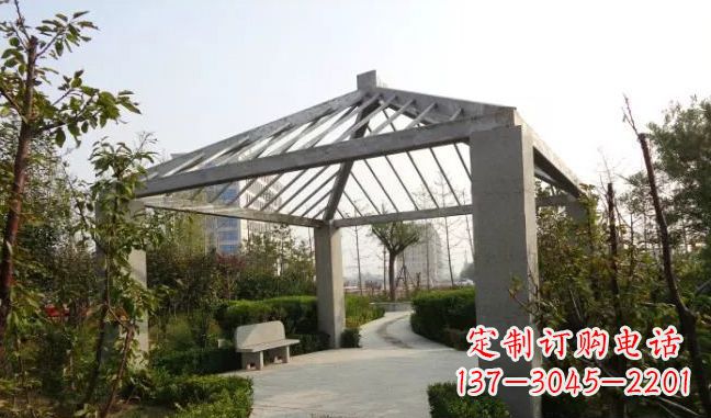 达州公园凉亭不锈钢雕塑