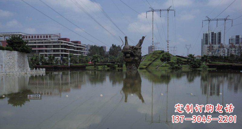 达州室外公园铜雕龙雕塑