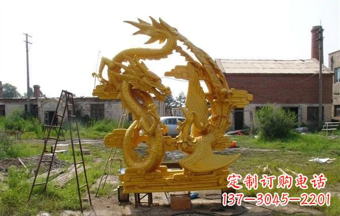 达州产品名称“象征吉祥,唤醒美好——中领雕塑铜雕龙凤呈祥”