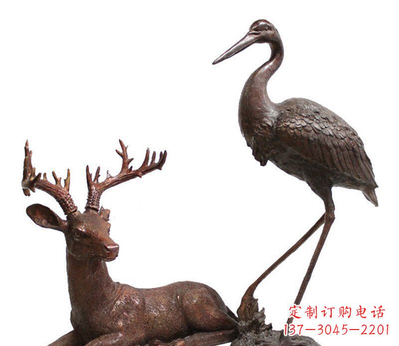 达州中领雕塑仙鹤铜雕艺术品