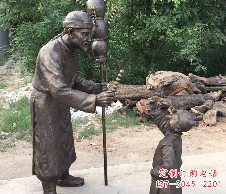 达州温馨传情,情意绵绵——铜质葫芦雕塑