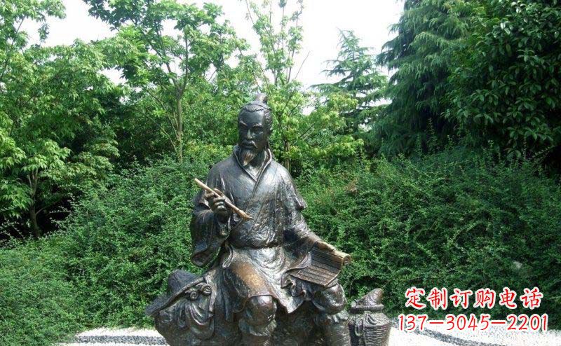 达州传统风情渔翁铜雕