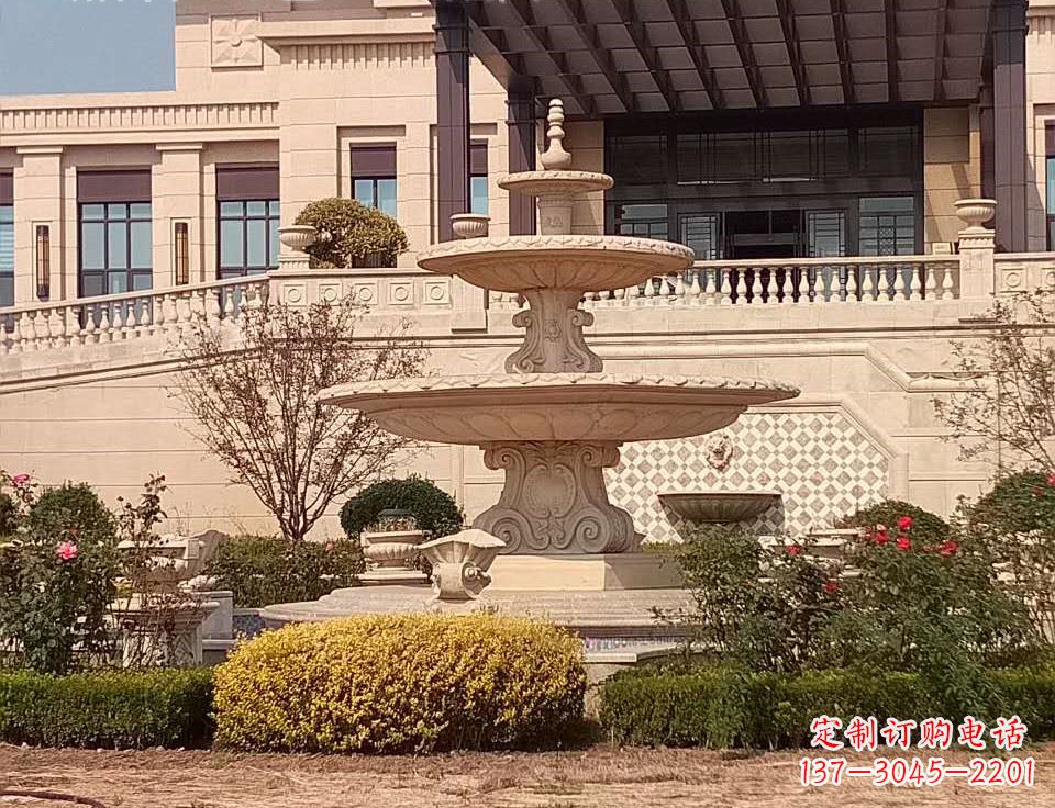 达州中领雕塑定制精美喷泉鱼石雕