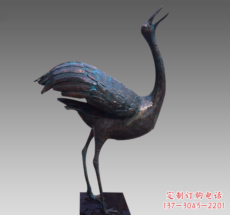 达州青铜雕刻仙鹤翱翔