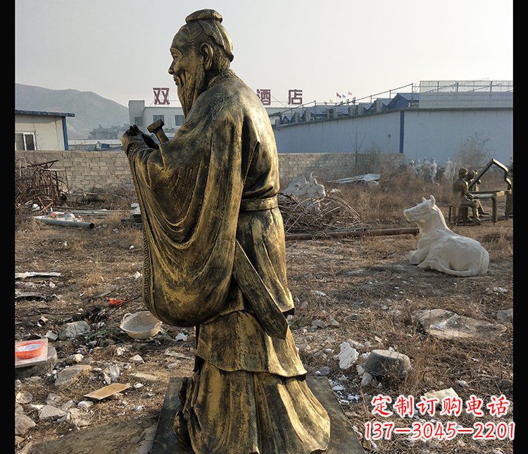 达州铜铸孔子雕塑,传承中华民族精神文化