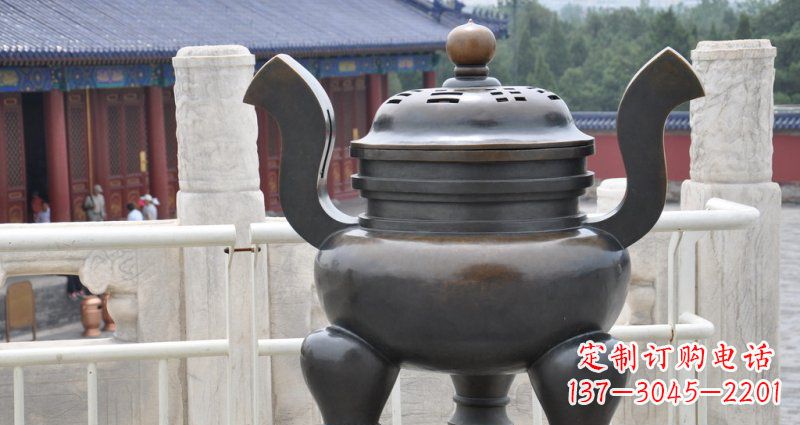 达州高雅香炉铜雕,景观雕塑装置