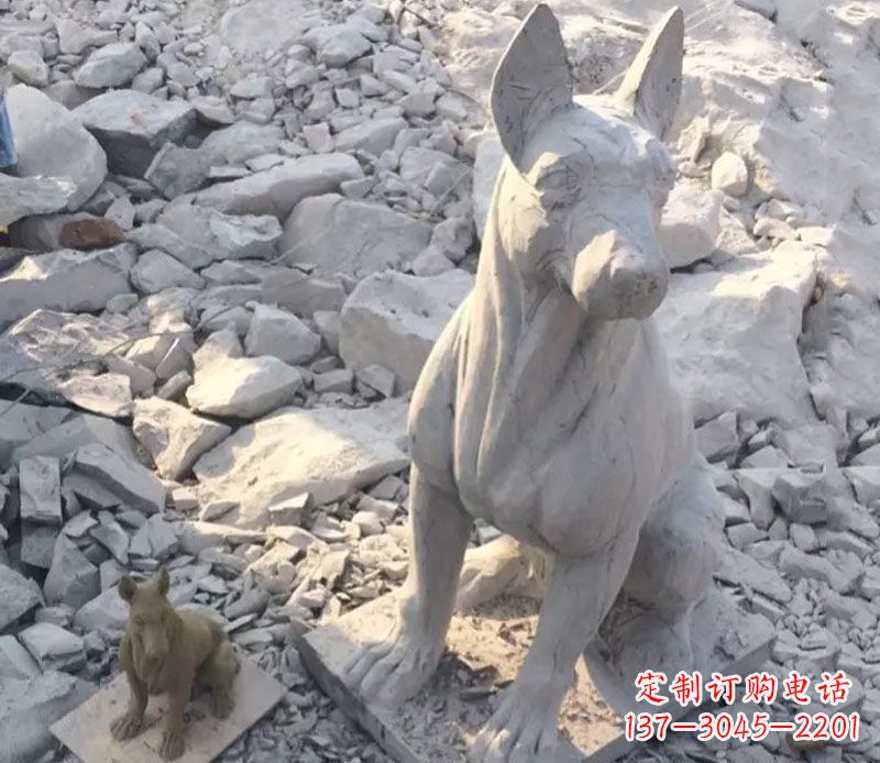 达州精美工艺十二生肖狗石雕