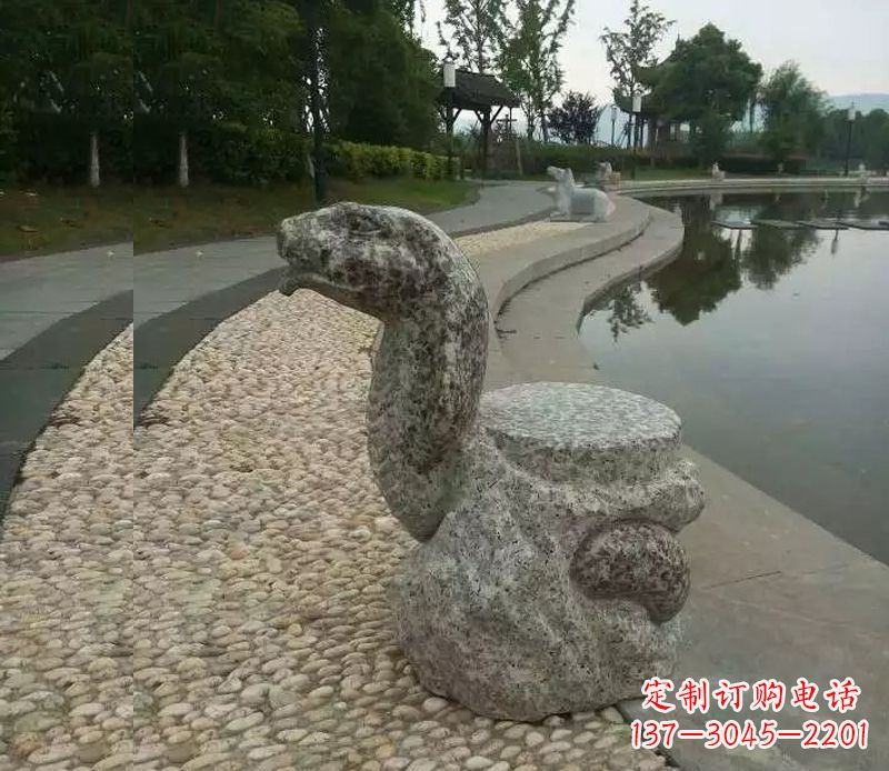 达州中领雕塑-十二生肖蛇石雕