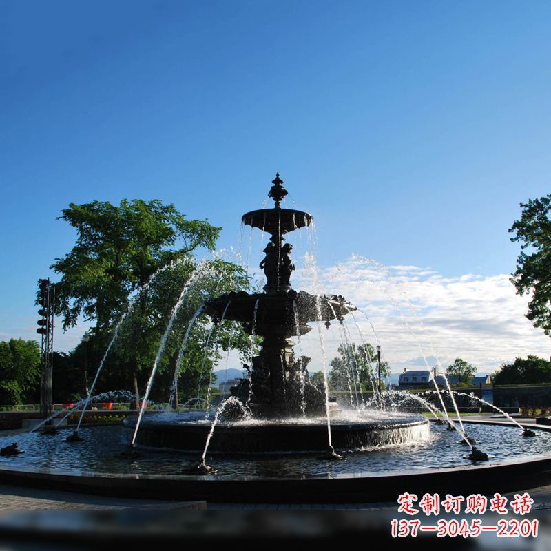 达州精美喷泉雕塑,点缀公园美景