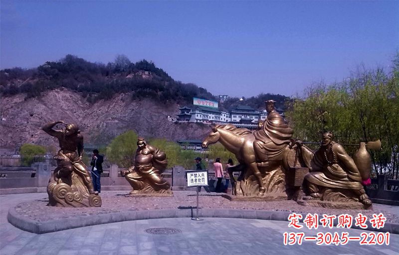 达州精美铜雕唐僧师徒小品