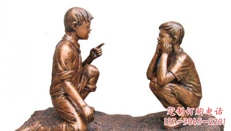 达州专业定制小品铜雕-尊贵的雕塑男孩