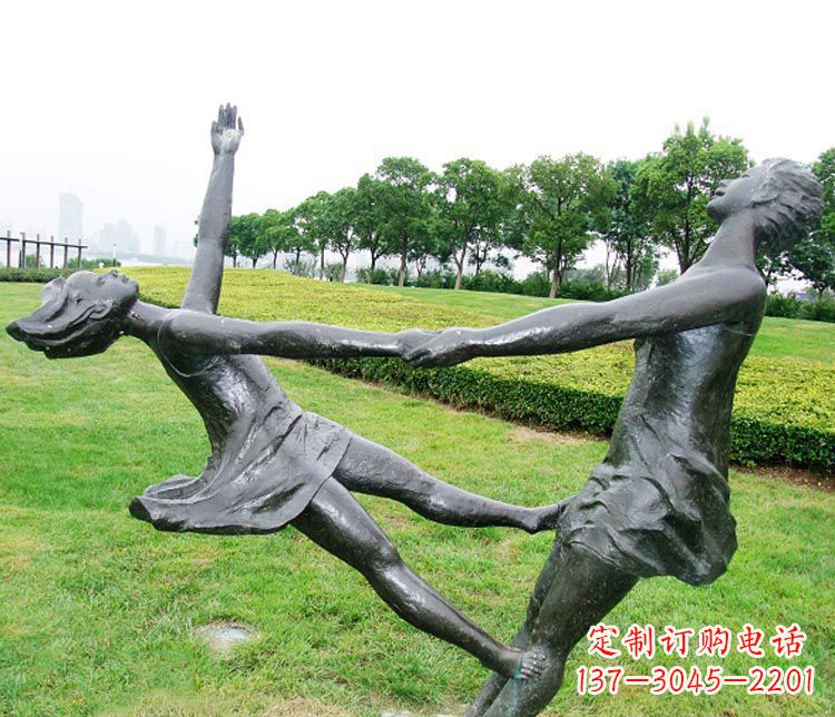 达州中领雕塑定制风姿绰约的女孩铜雕