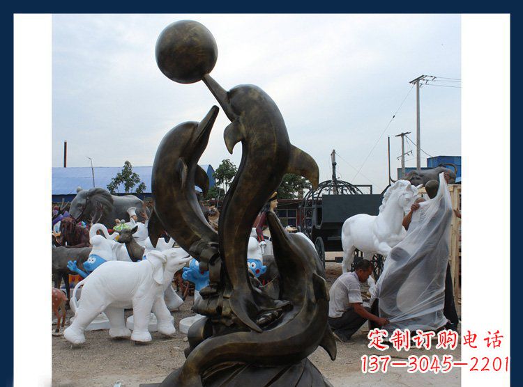 达州铜质海豚造型雕塑
