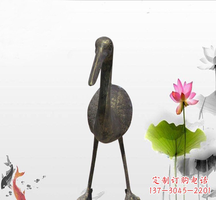 达州高品质铜制仙鹤雕塑