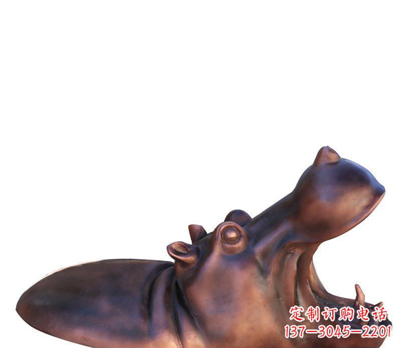 达州产品名称铜质河马雕塑