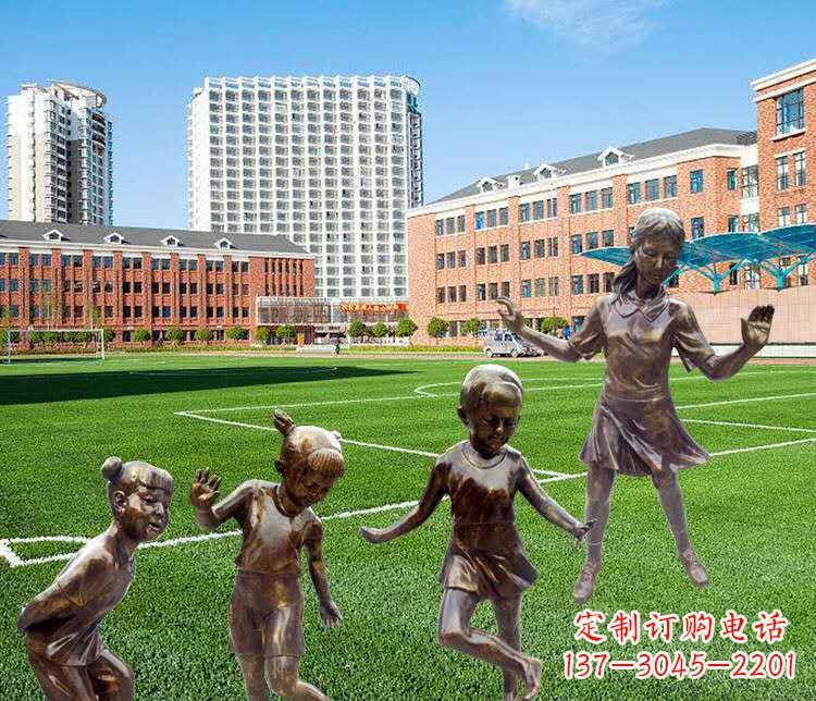 达州中领雕塑定制小孩铜雕