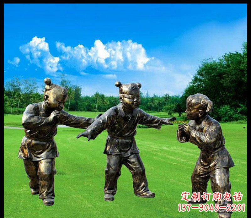 达州精致的儿童铜雕造型,增添公园乐趣