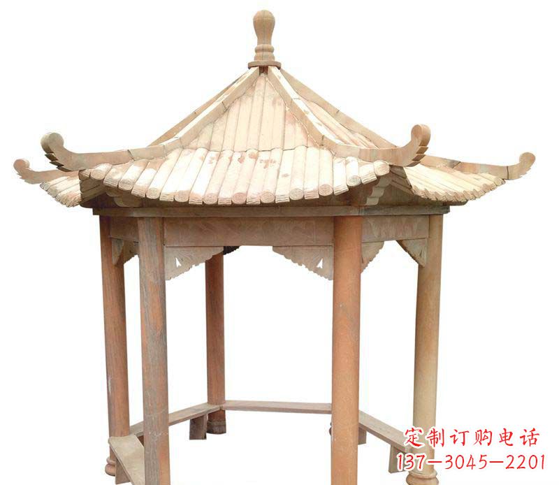 达州精美六角凉亭雕塑