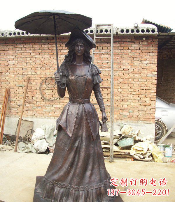 达州公园西洋美女人物铜雕