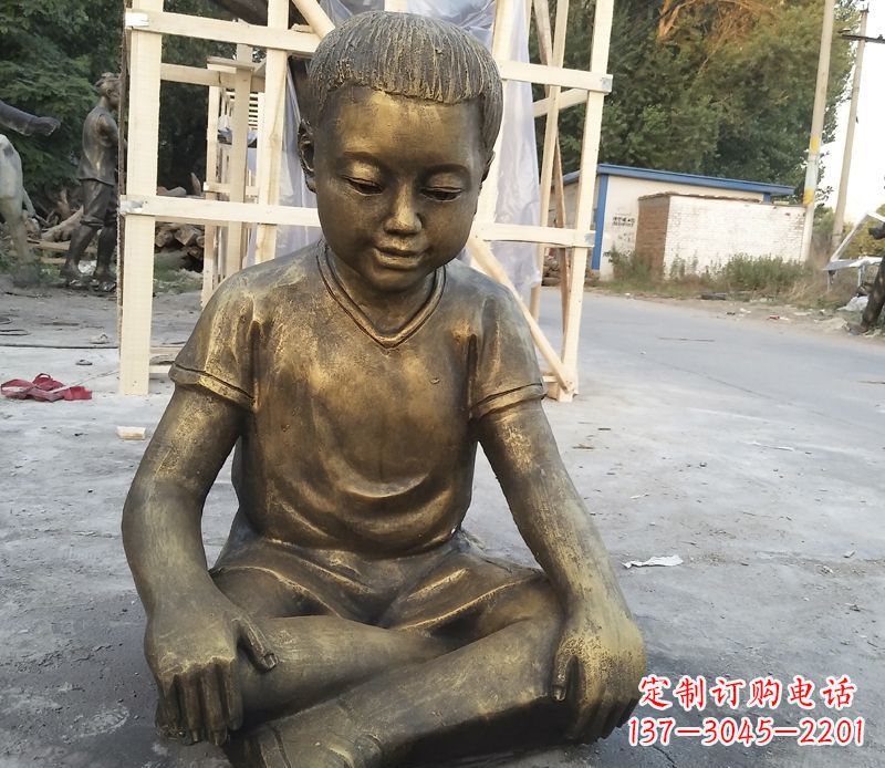 达州孩子们的梦想-铜质儿童雕塑
