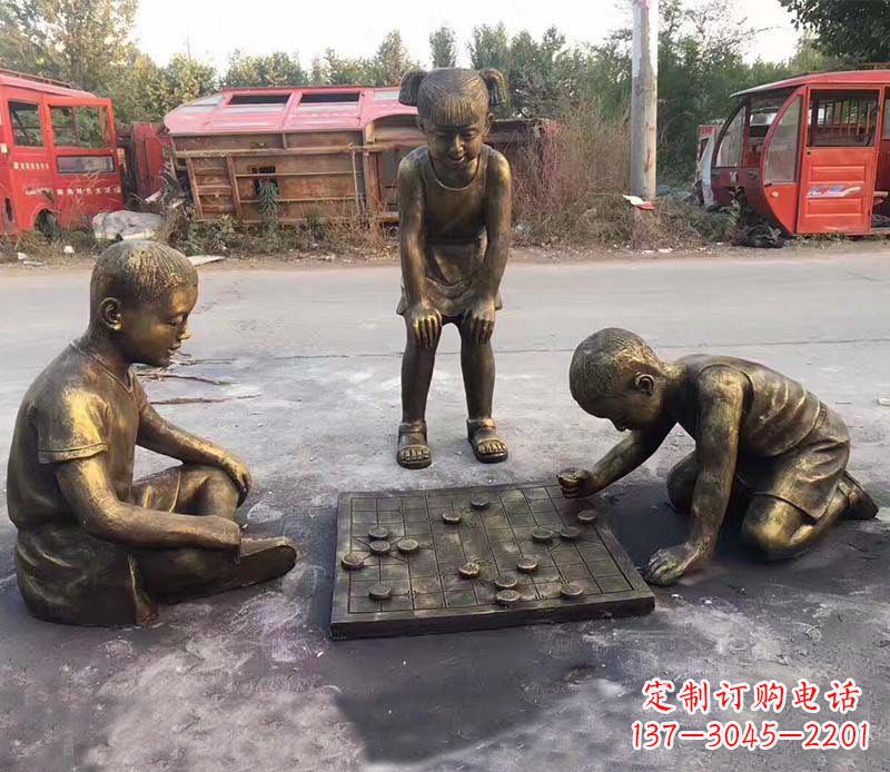 达州铜雕“童年梦想”儿童雕塑