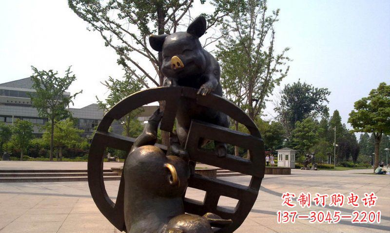 达州优雅而富有表现力的动物铜雕
