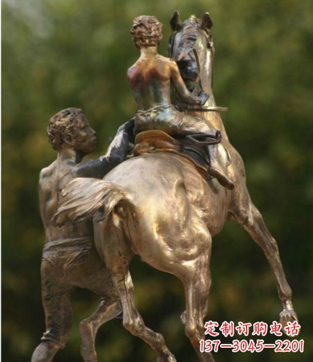 达州浪漫无限,精致骑马铜雕