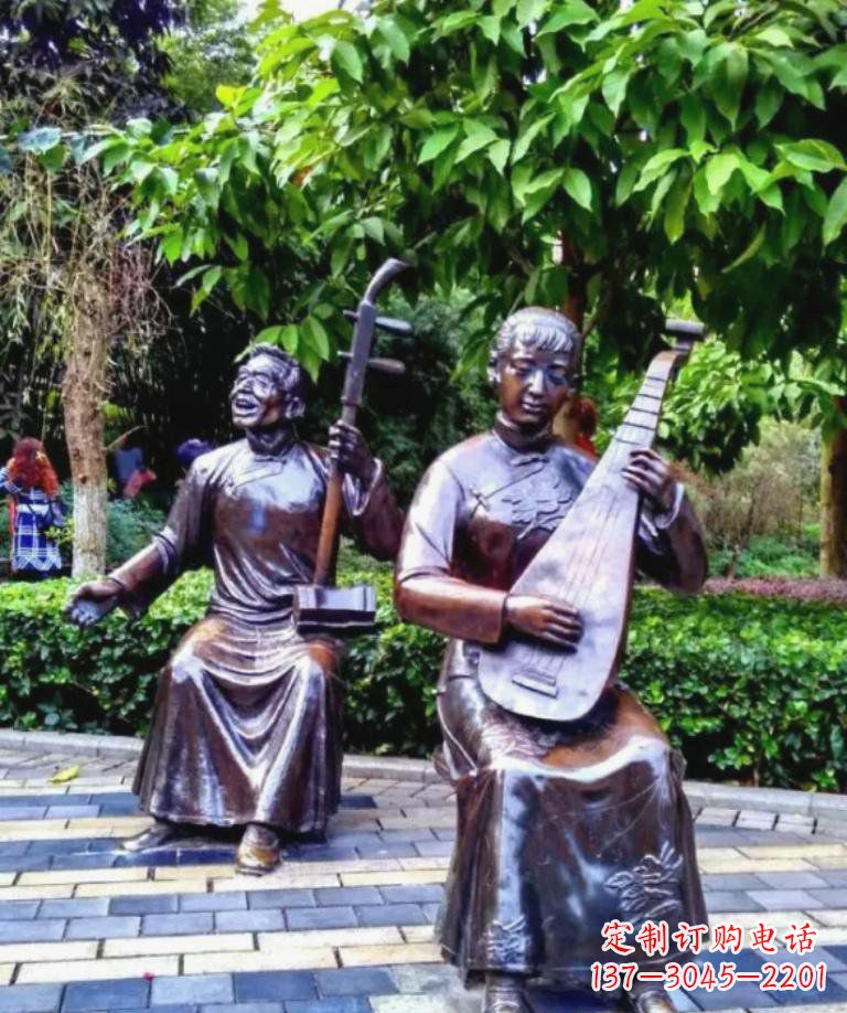 达州以音乐为灵感原点的二胡铜雕