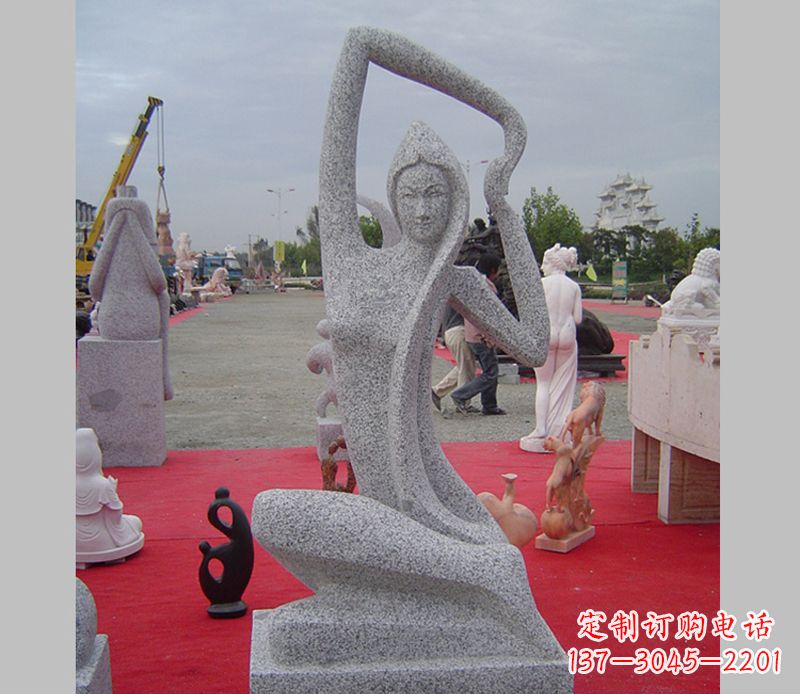 达州中领雕塑定制精美瑜伽美女雕塑